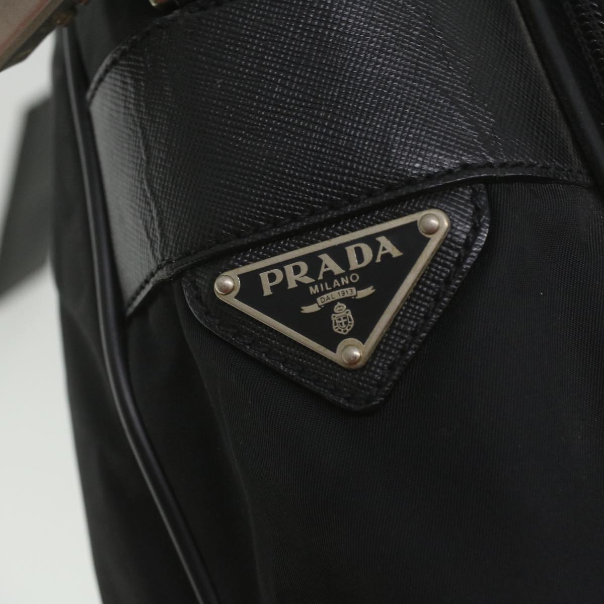 PRADA Business Bag Nylon Black Auth ar8973