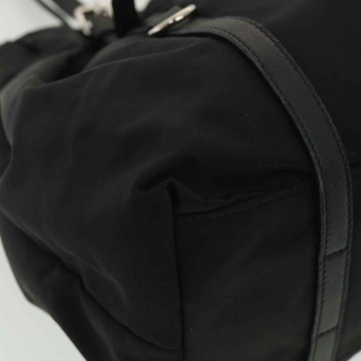 PRADA Tote Bag Nylon Black Auth ar8985