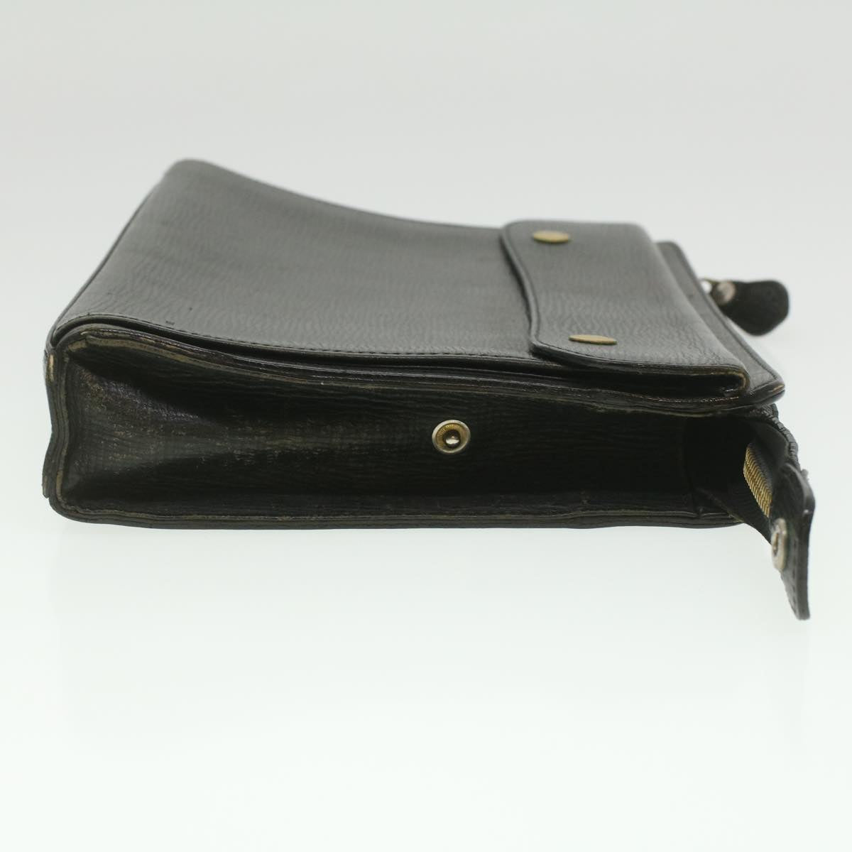 Burberrys Clutch Bag Leather 2Set Navy Auth ar8996