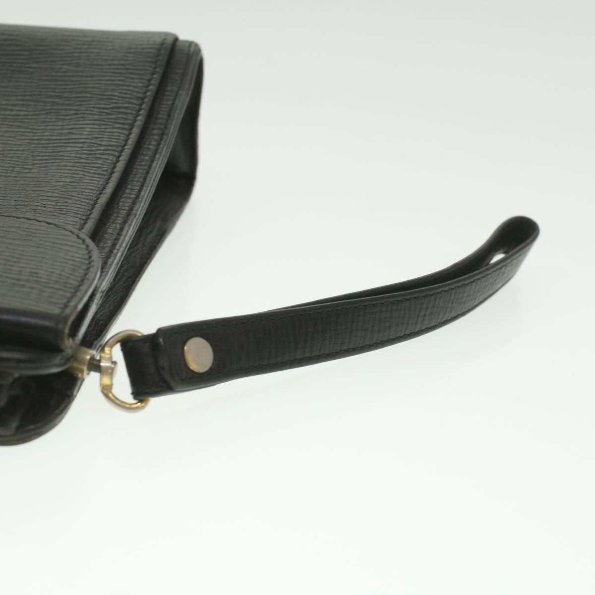 Burberrys Clutch Bag Leather 2Set Navy Auth ar8996