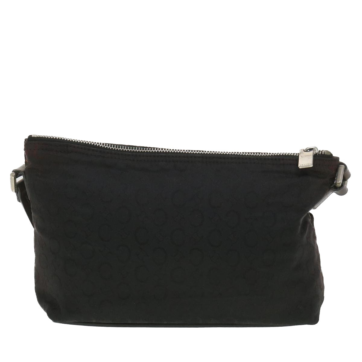 CELINE C Macadam Canvas Shoulder Bag Black Auth ar9020 - 0