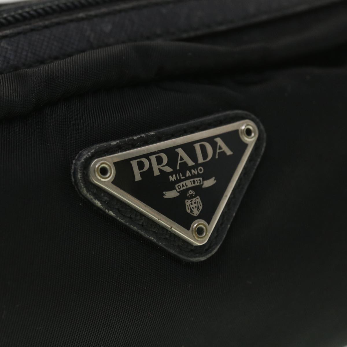 PRADA Pouch Nylon Black Auth ar9041