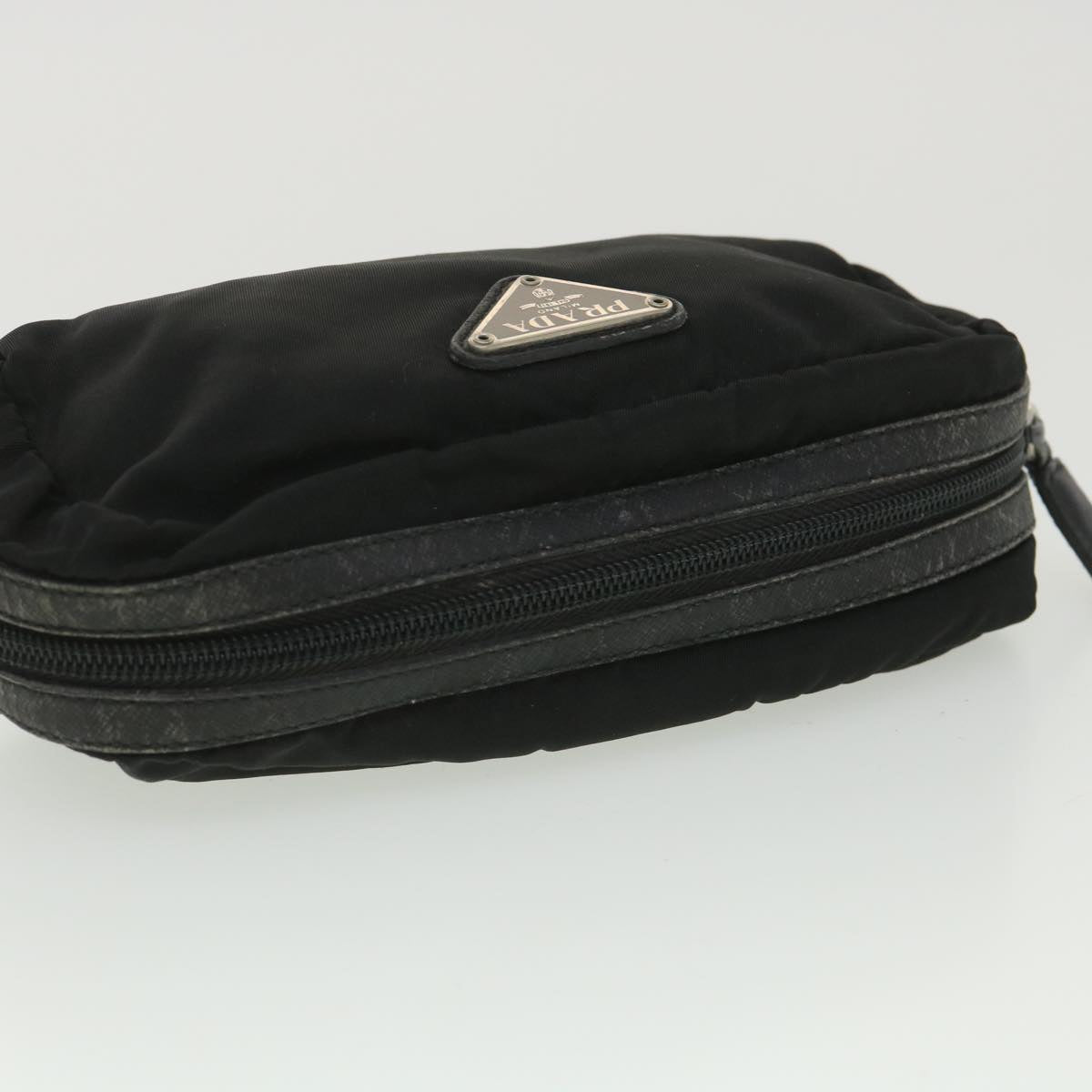 PRADA Pouch Nylon Black Auth ar9041