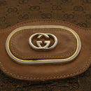 GUCCI Micro GG Canvas Shoulder Bag Beige Brown Auth ar9061-32