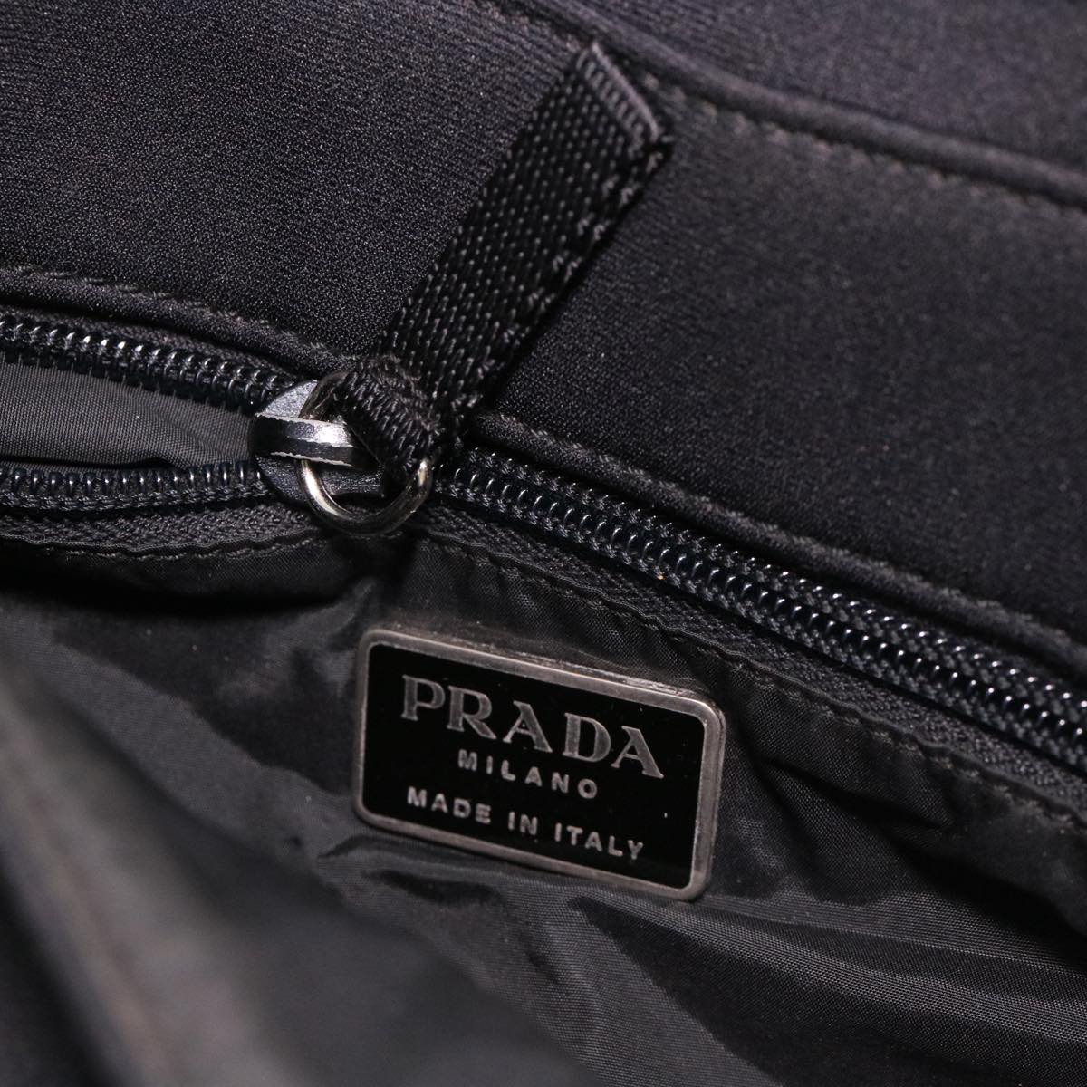 PRADA Shoulder Bag Nylon Black Auth ar9078