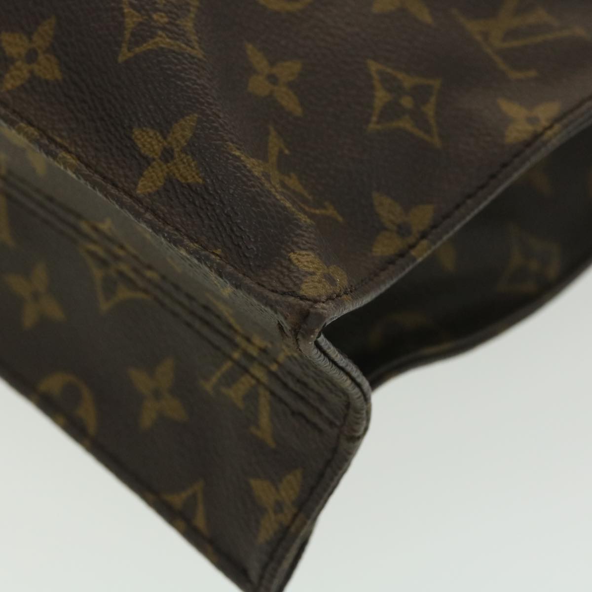 LOUIS VUITTON Monogram Sac Plat Hand Bag M51140 LV Auth ar9079