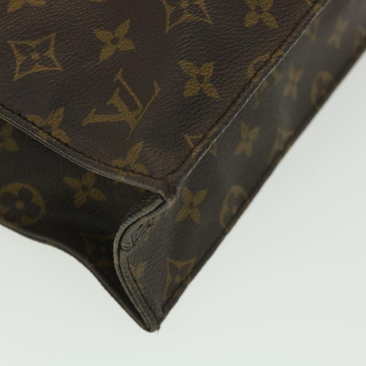 LOUIS VUITTON Monogram Sac Plat Hand Bag M51140 LV Auth ar9079