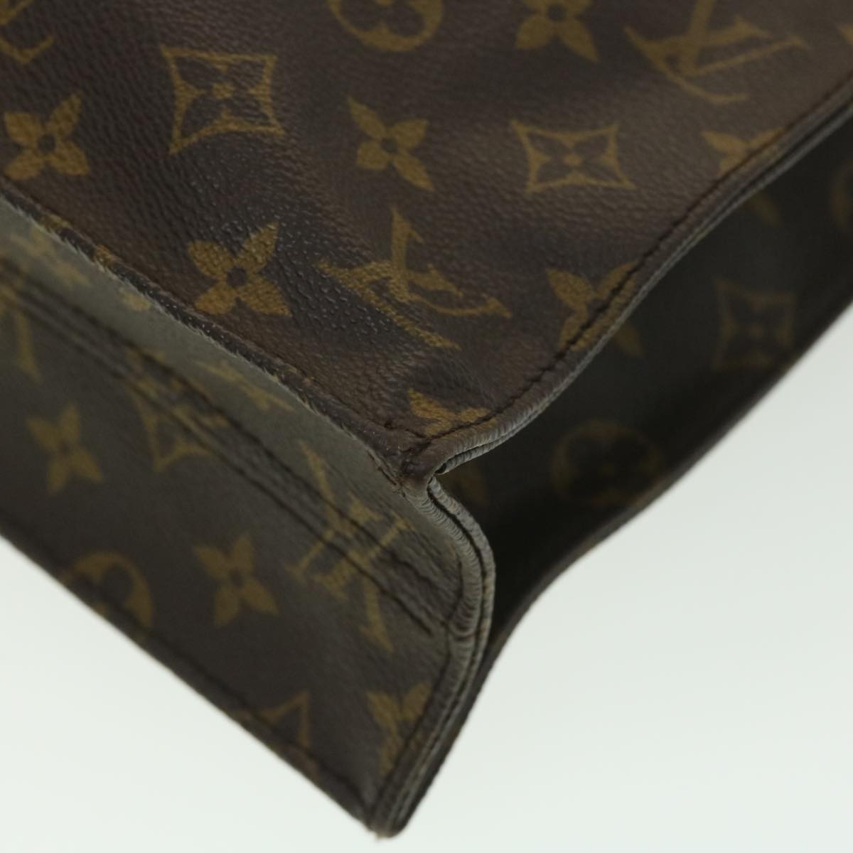 LOUIS VUITTON Monogram Sac Plat Hand Bag M51140 LV Auth ar9079