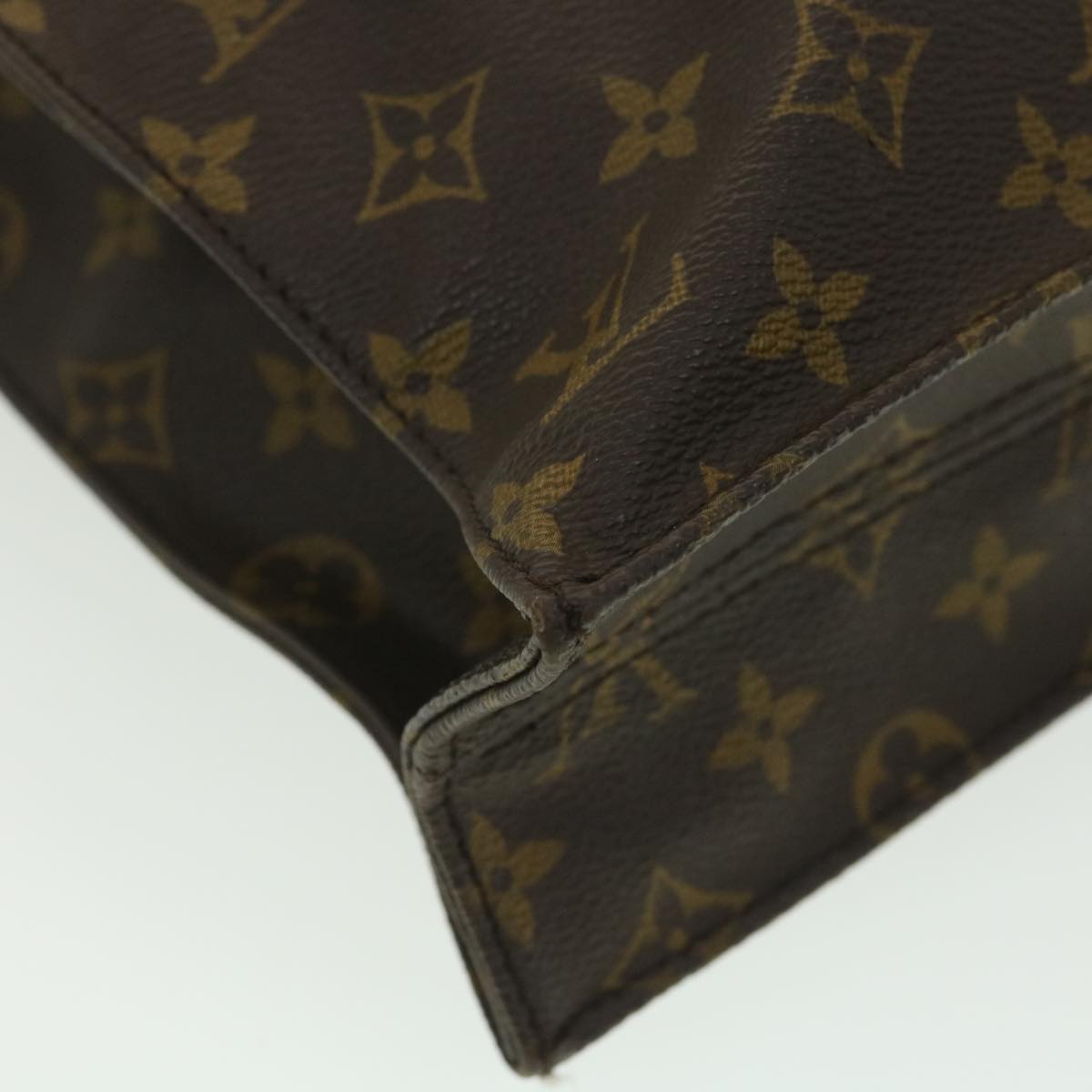 LOUIS VUITTON Monogram Sac Plat Hand Bag M51140 LV Auth ar9079