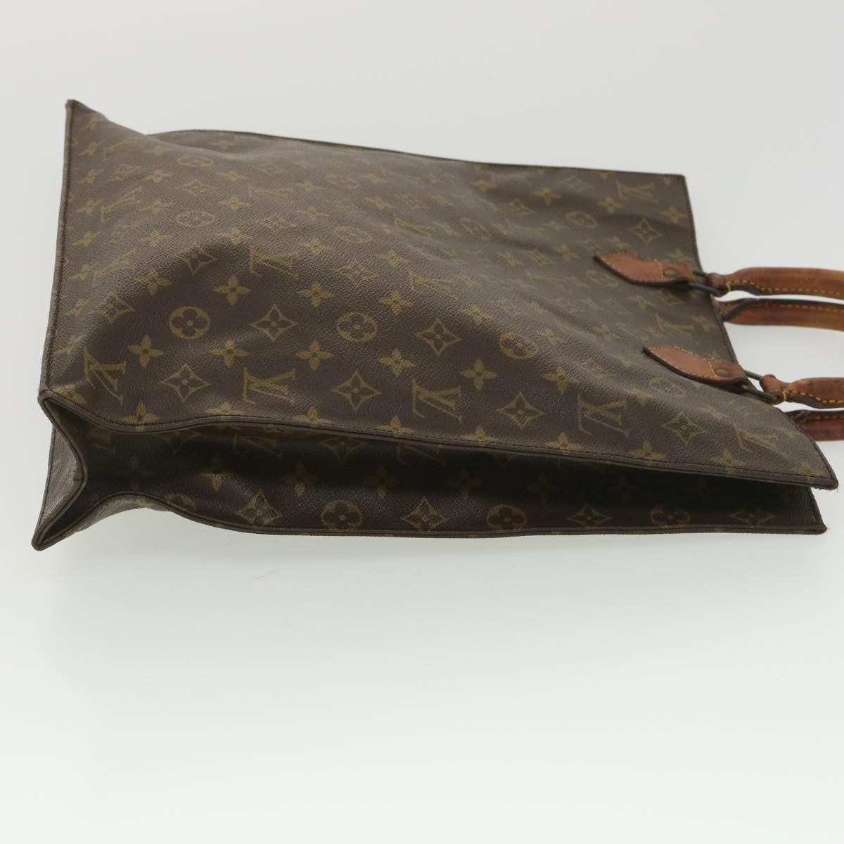 LOUIS VUITTON Monogram Sac Plat Hand Bag M51140 LV Auth ar9079