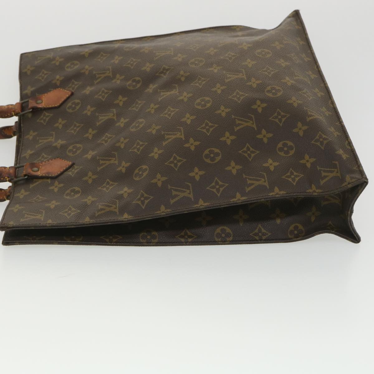 LOUIS VUITTON Monogram Sac Plat Hand Bag M51140 LV Auth ar9079