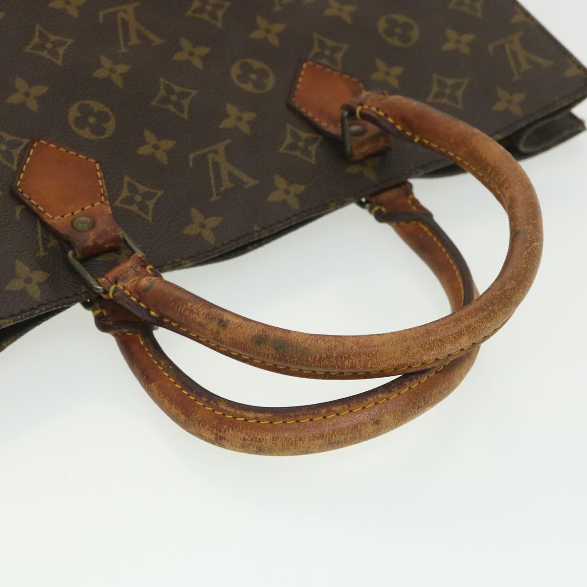 LOUIS VUITTON Monogram Sac Plat Hand Bag M51140 LV Auth ar9079