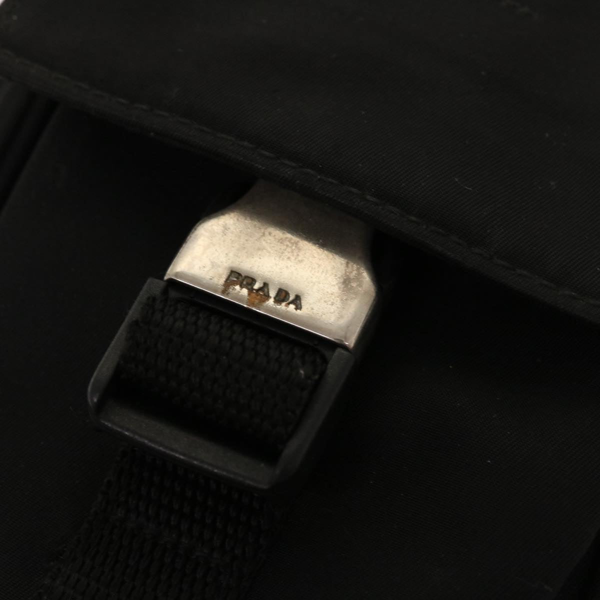 PRADA Shoulder Bag Nylon Black Auth ar9082