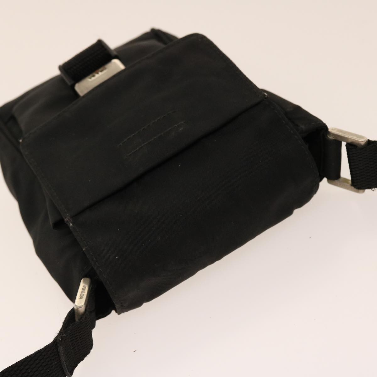 PRADA Shoulder Bag Nylon Black Auth ar9082