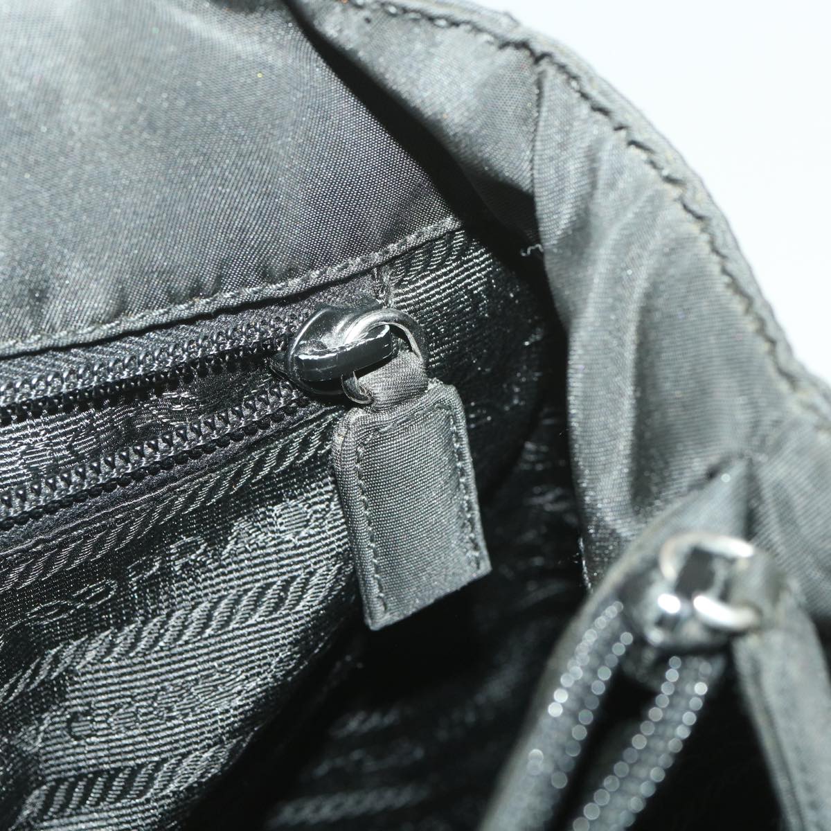 PRADA Hand Bag Nylon Black Auth ar9094