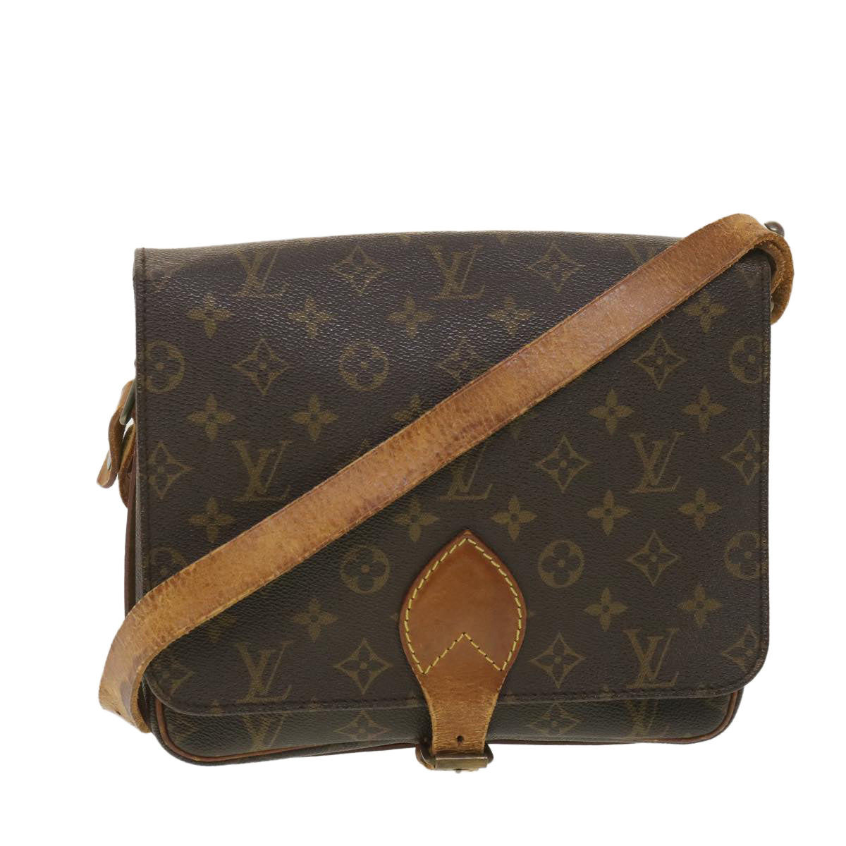 LOUIS VUITTON Monogram Cartouchiere GM Shoulder Bag M51252 LV Auth ar9119