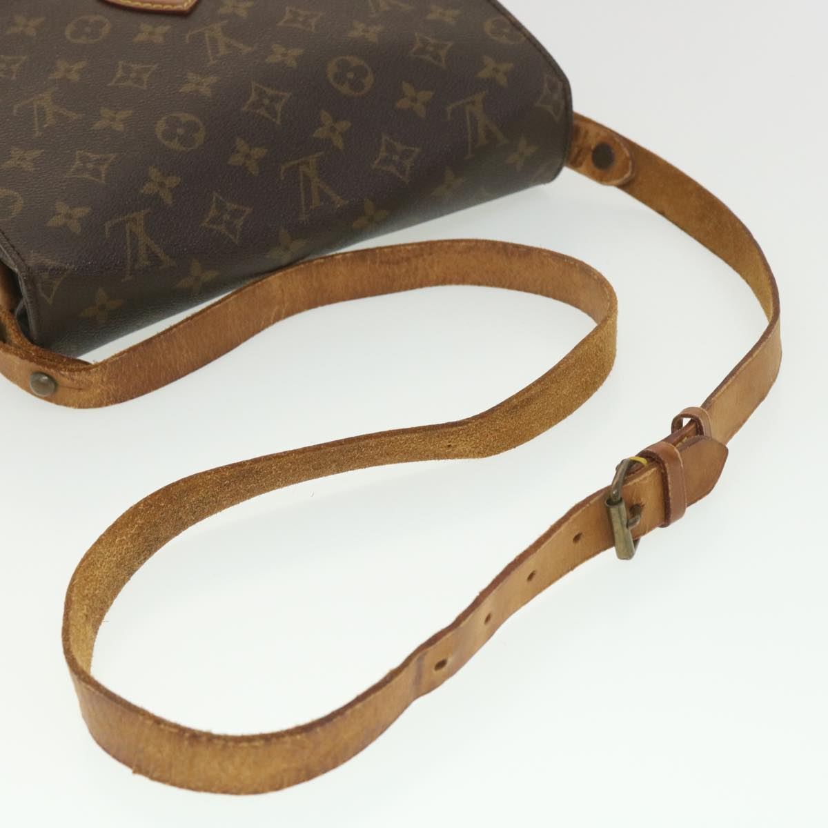 LOUIS VUITTON Monogram Cartouchiere GM Shoulder Bag M51252 LV Auth ar9119