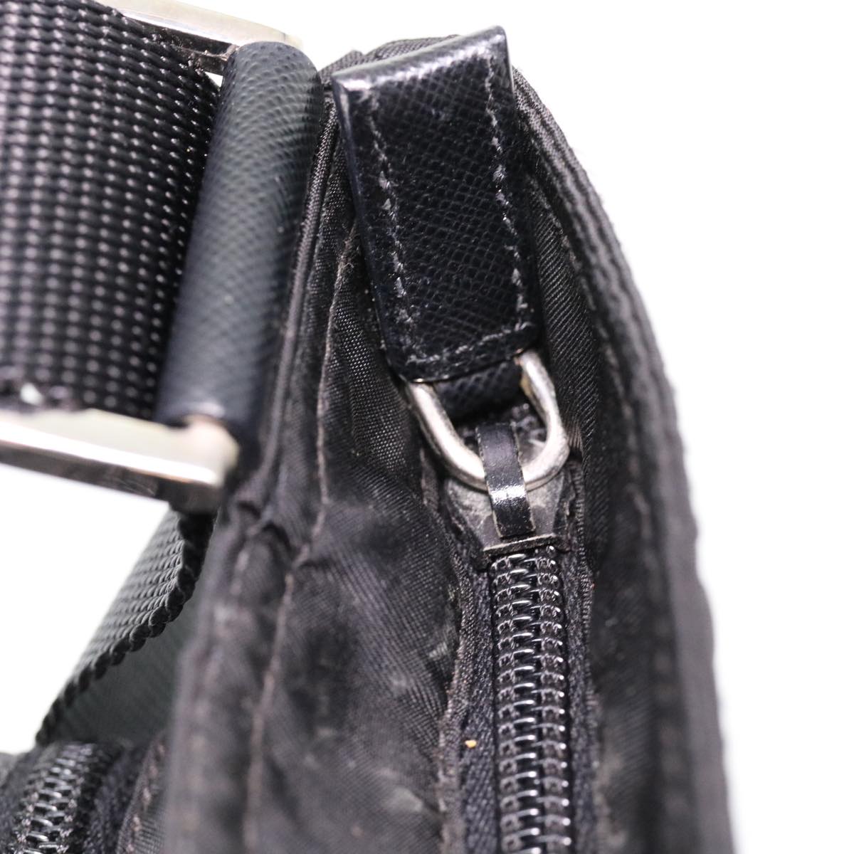 PRADA Shoulder Bag Nylon Black Auth ar9146