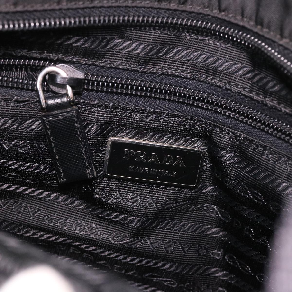 PRADA Shoulder Bag Nylon Black Auth ar9146