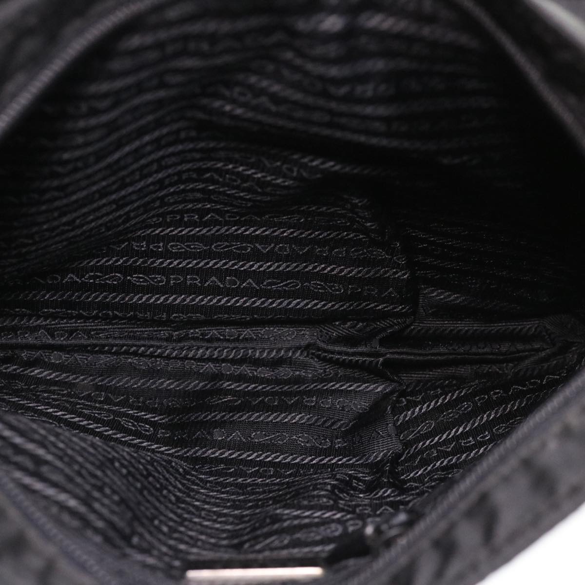 PRADA Shoulder Bag Nylon Black Auth ar9146