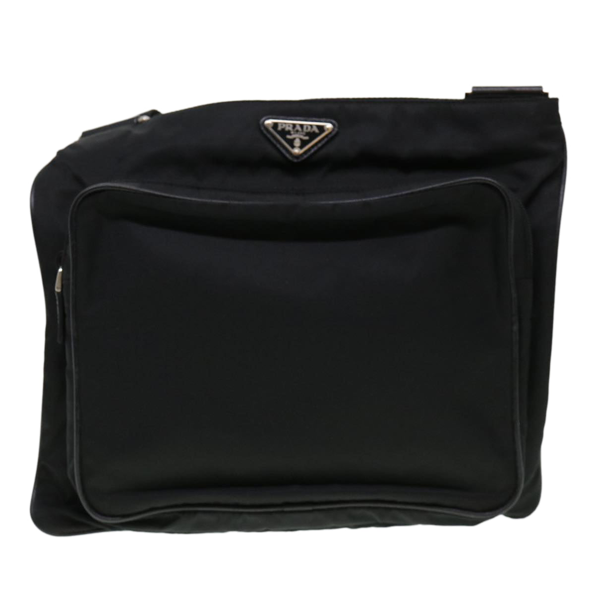 PRADA Shoulder Bag Nylon Black Auth ar9146