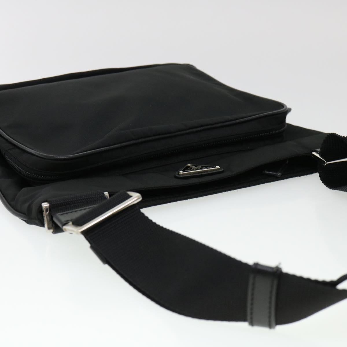 PRADA Shoulder Bag Nylon Black Auth ar9146