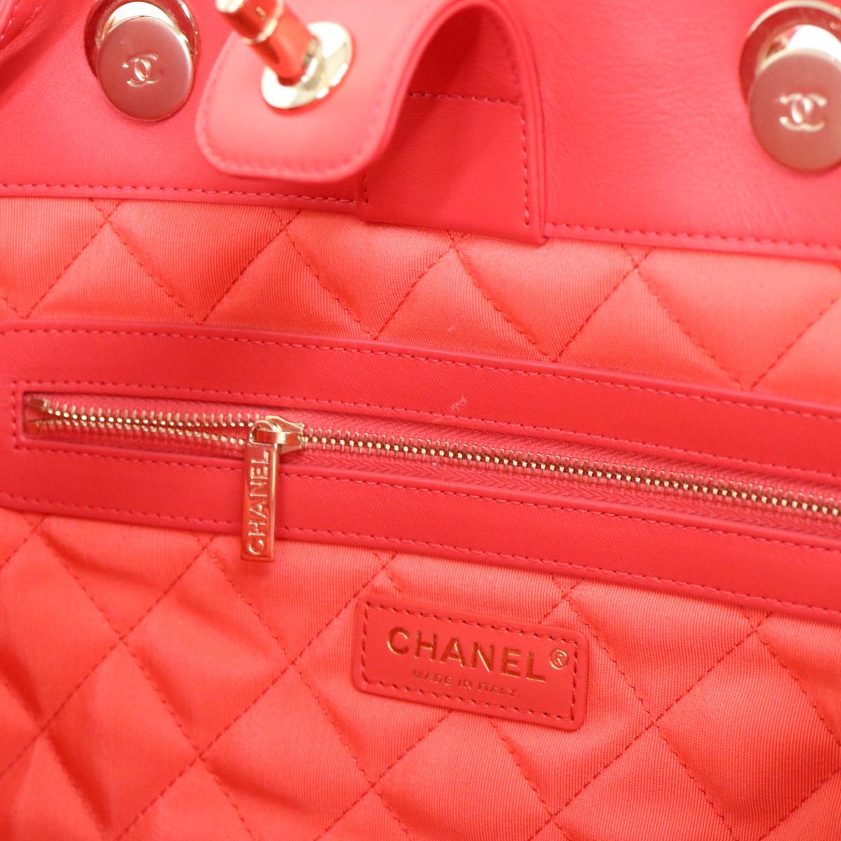 CHANEL Chain Hand Bag Pile 2way Pink CC Auth ar9158A