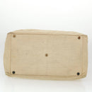 PRADA Boston Bag Canvas 2way Beige Auth ar9161-6