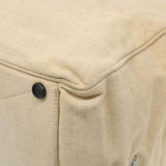 PRADA Boston Bag Canvas 2way Beige Auth ar9161