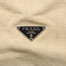 PRADA Boston Bag Canvas 2way Beige Auth ar9161-22