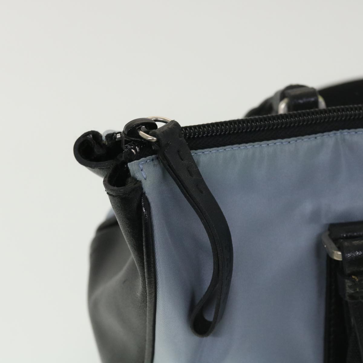 PRADA Shoulder Bag Nylon Light Blue Auth ar9166