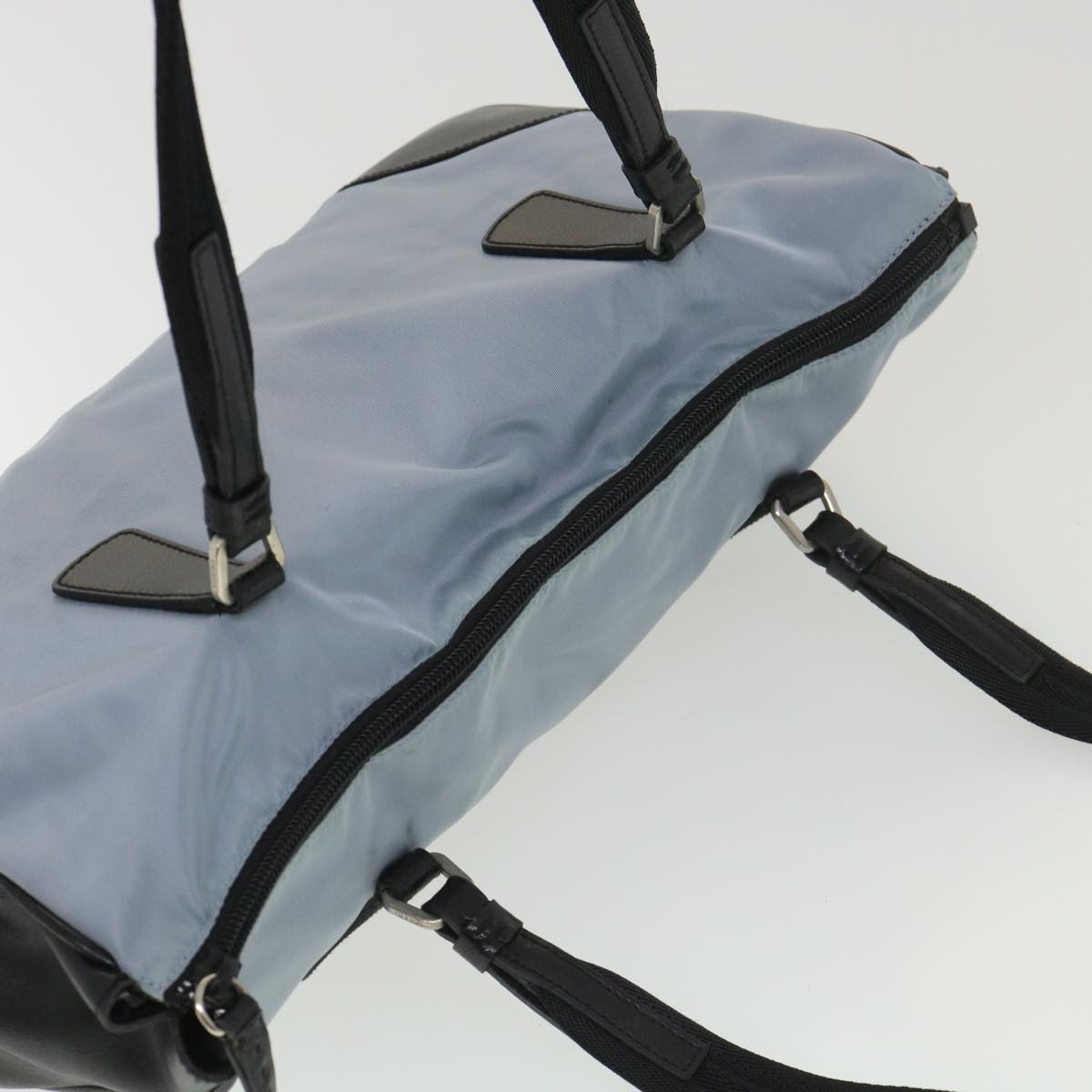 PRADA Shoulder Bag Nylon Light Blue Auth ar9166