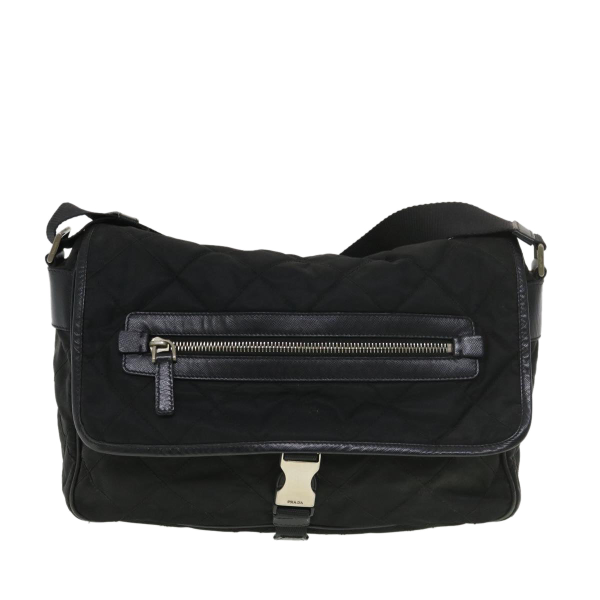 PRADA Shoulder Bag Nylon Black Auth ar9170