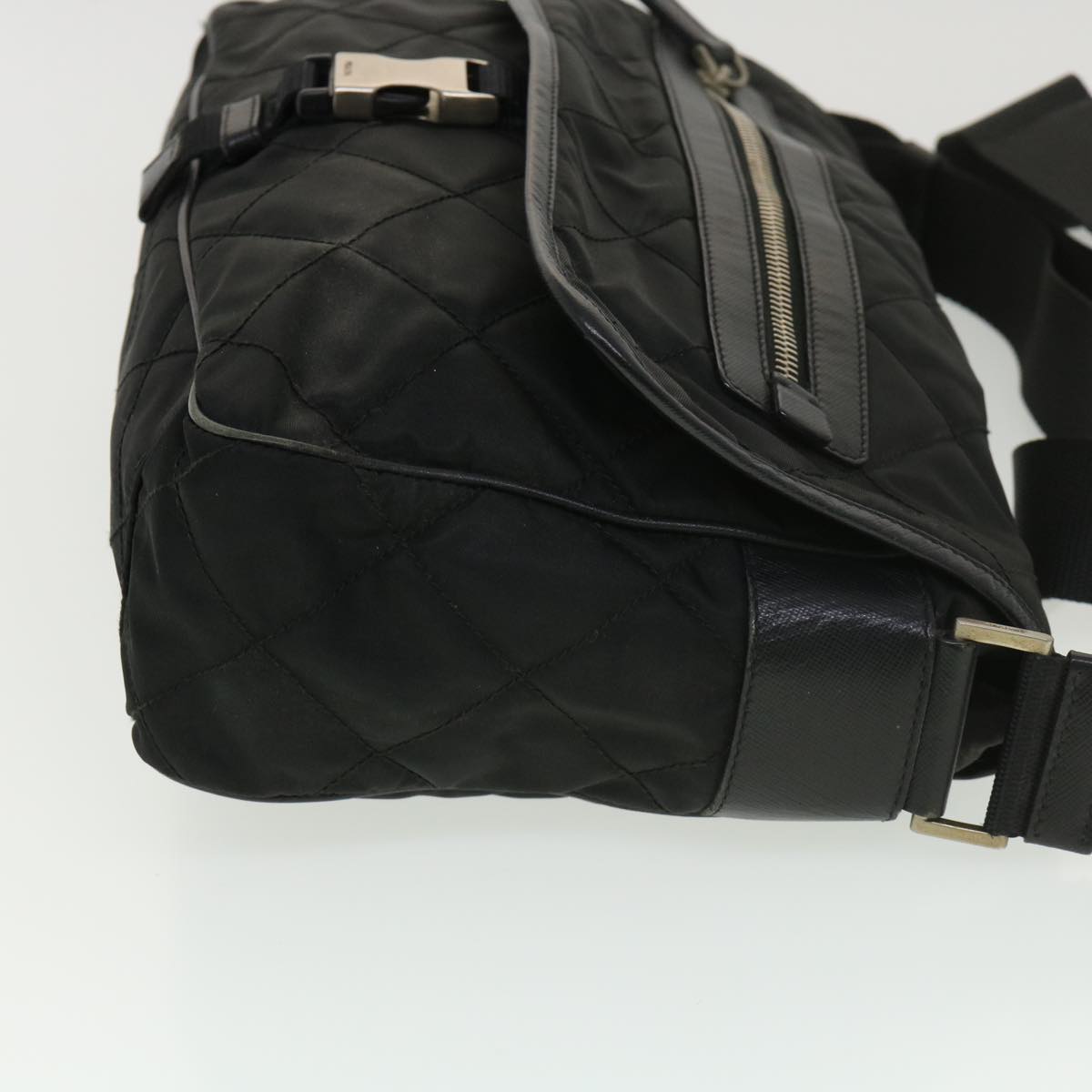 PRADA Shoulder Bag Nylon Black Auth ar9170