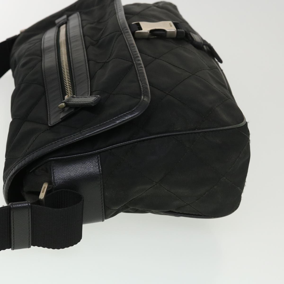 PRADA Shoulder Bag Nylon Black Auth ar9170