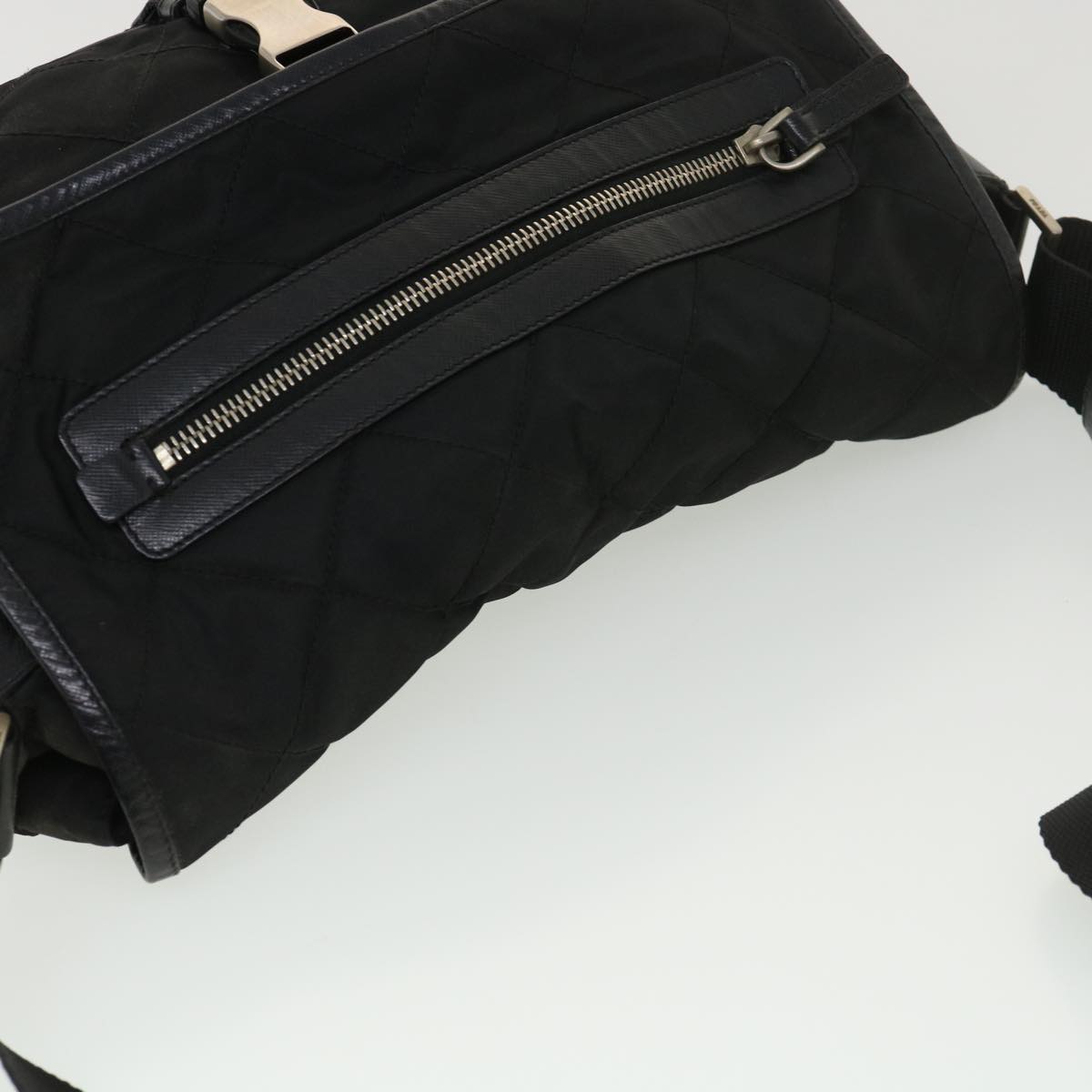 PRADA Shoulder Bag Nylon Black Auth ar9170