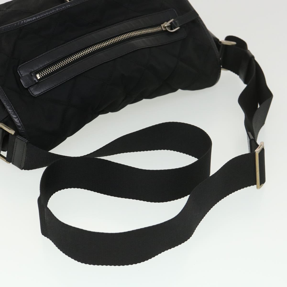 PRADA Shoulder Bag Nylon Black Auth ar9170