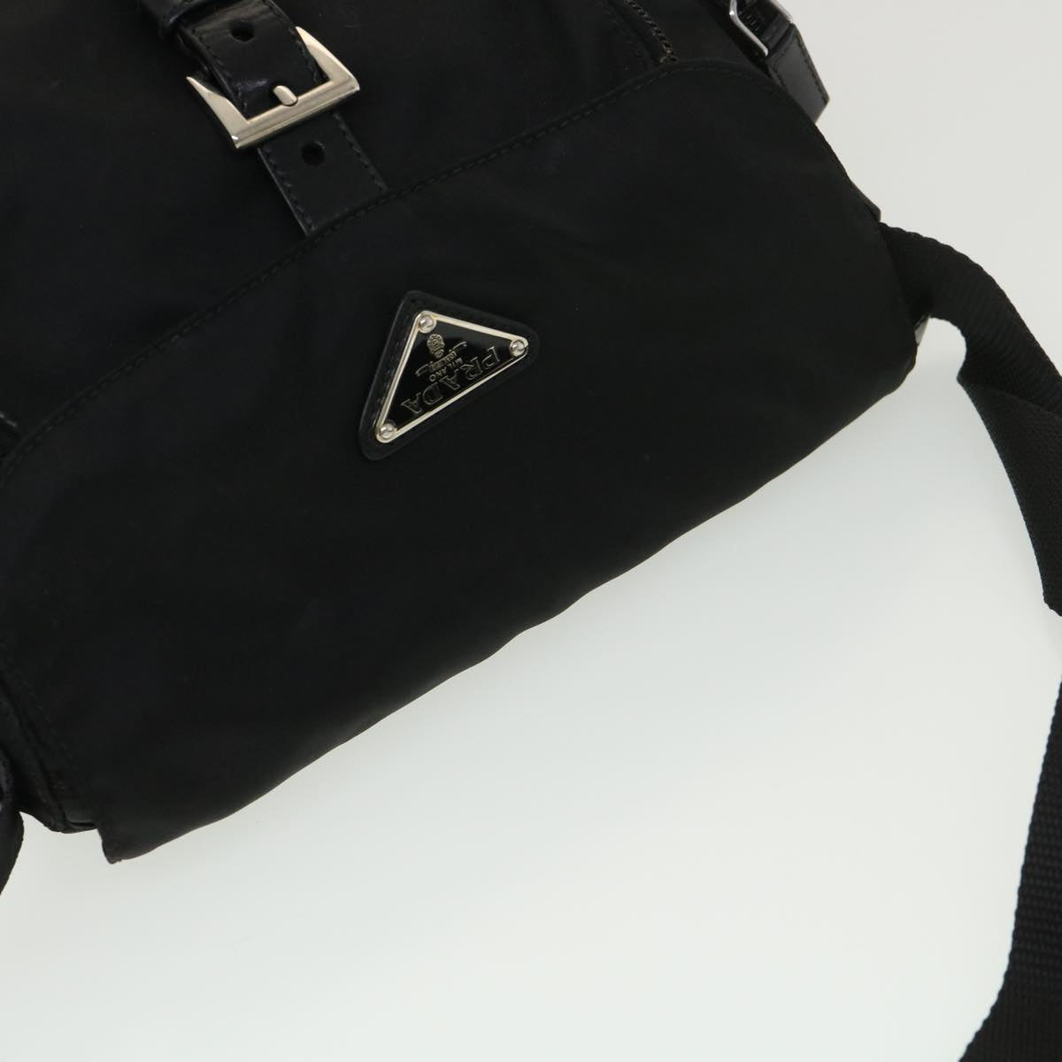 PRADA Shoulder Bag Nylon Black Auth ar9174