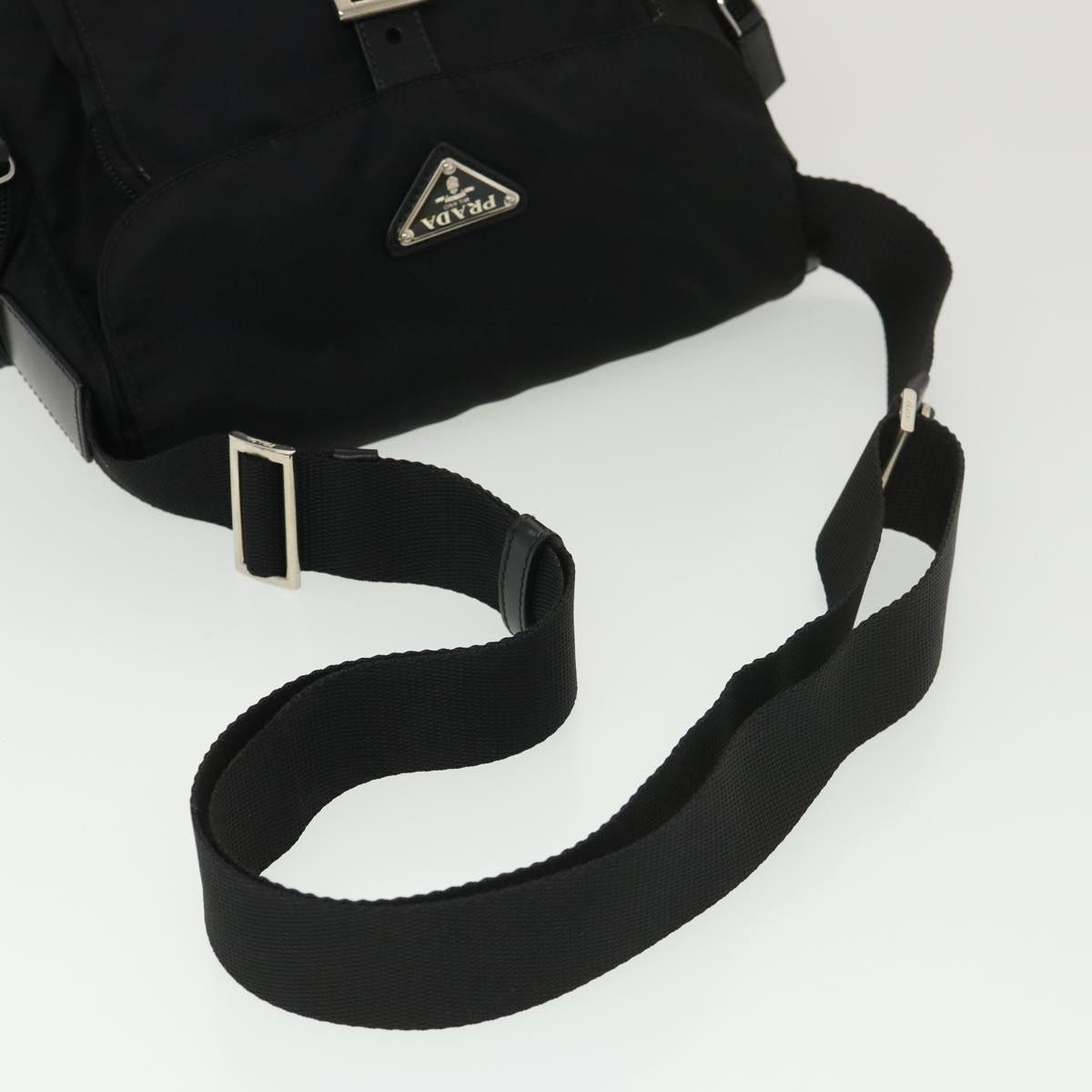 PRADA Shoulder Bag Nylon Black Auth ar9174