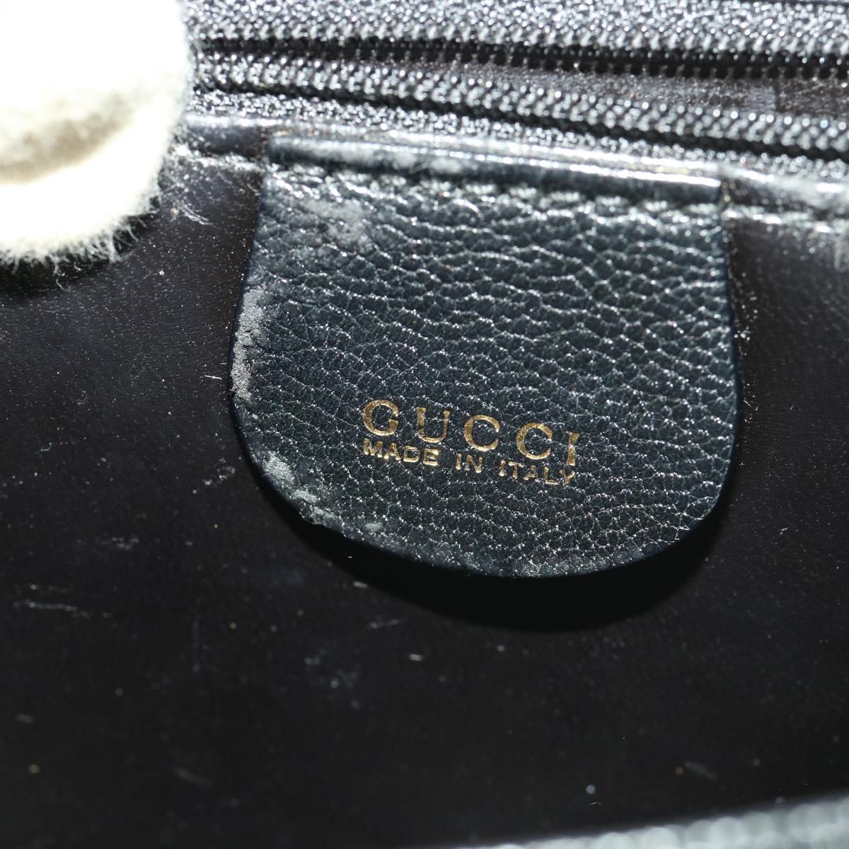 GUCCI Shoulder Bag Leather Black Auth ar9186