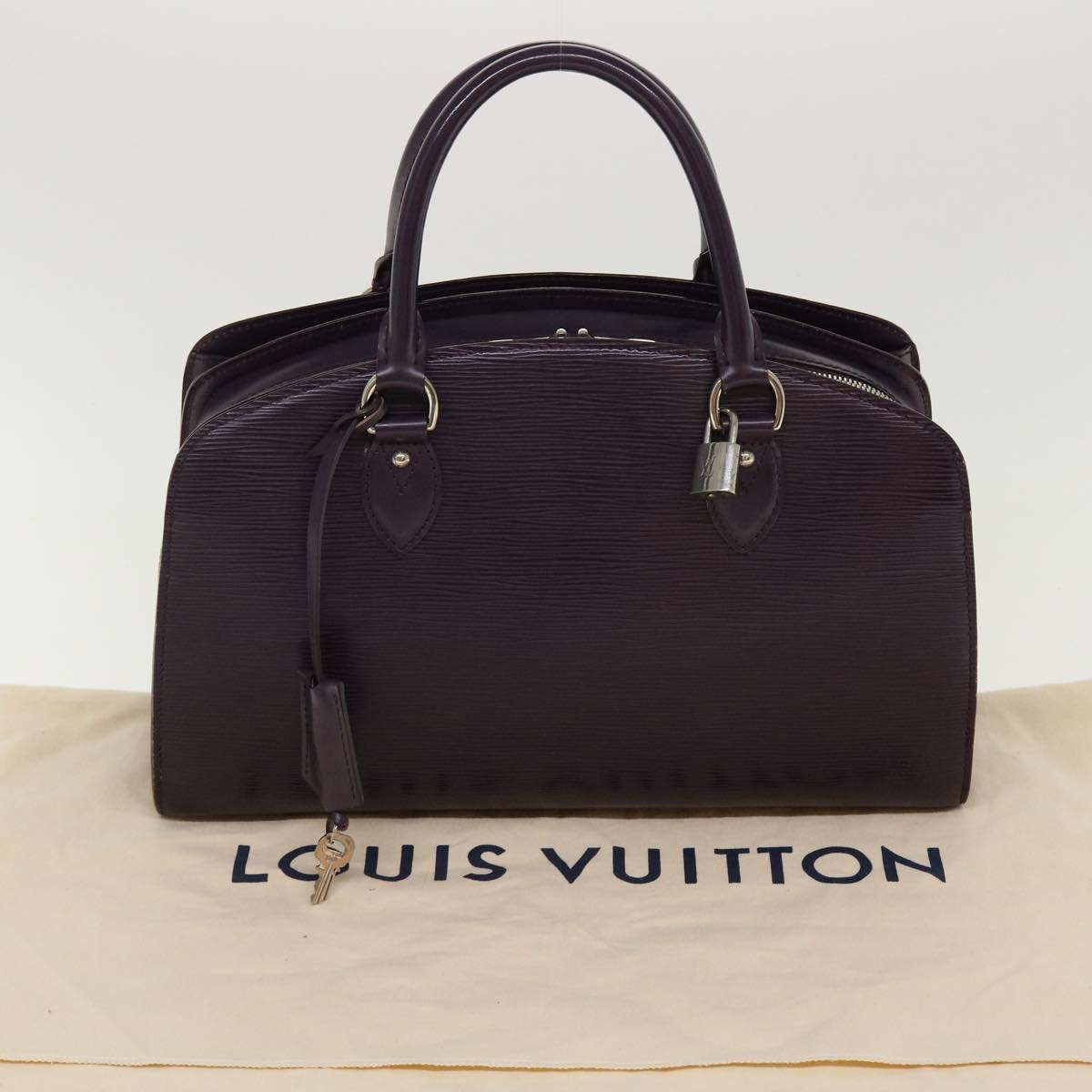 LOUIS VUITTON Epi Pont Neuf PM Hand Bag Purple Cassis M5907K LV Auth ar9192