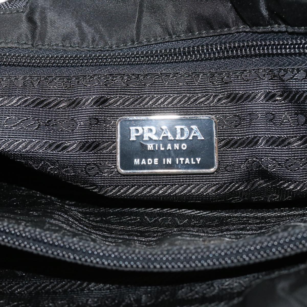 PRADA Shoulder Bag Nylon Black Auth ar9214