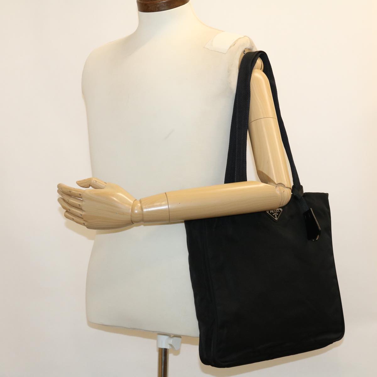 PRADA Shoulder Bag Nylon Black Auth ar9214