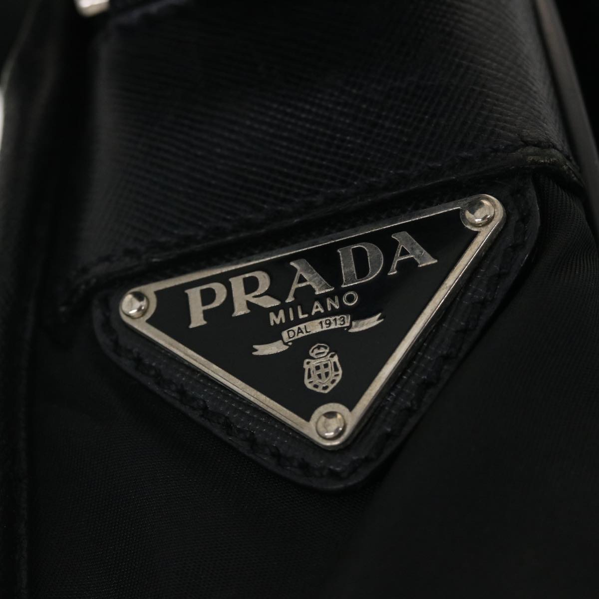 PRADA Shoulder Bag Nylon Black Auth ar9220