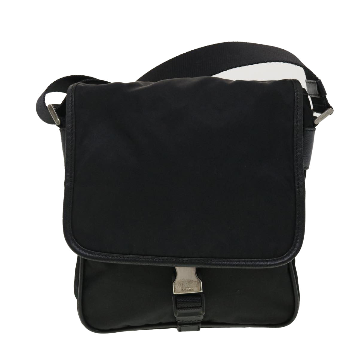 PRADA Shoulder Bag Nylon Black Auth ar9220