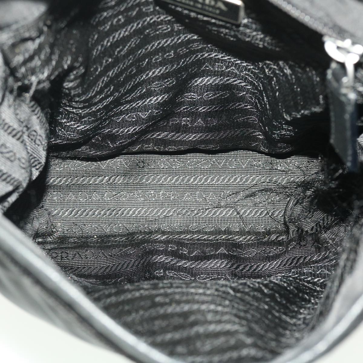 PRADA Shoulder Bag Nylon Black Auth ar9220