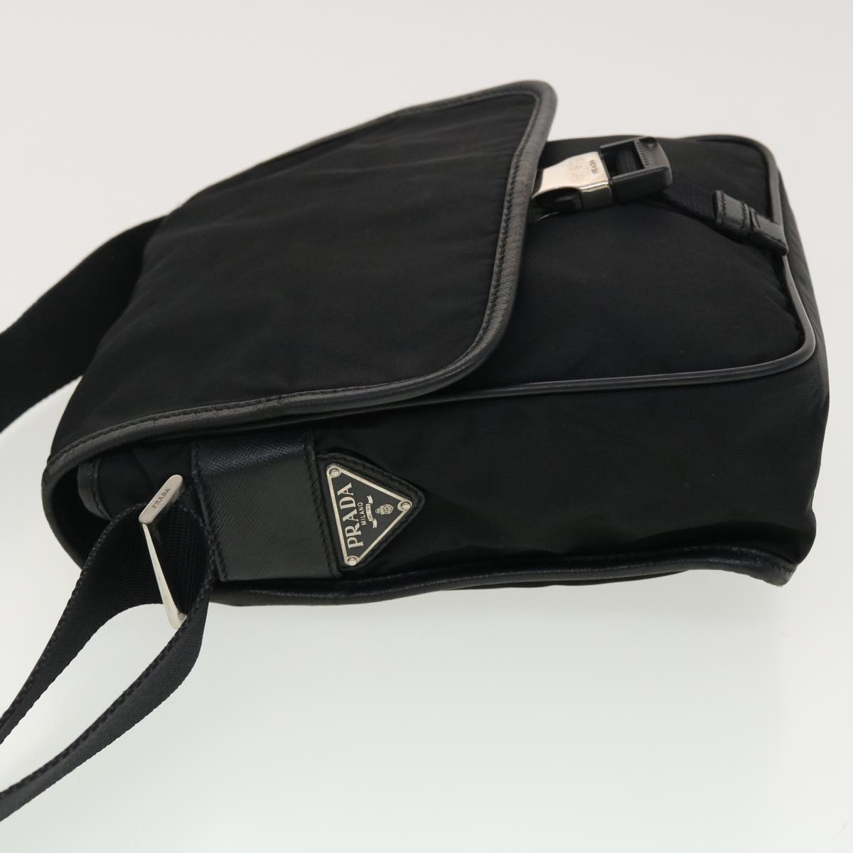 PRADA Shoulder Bag Nylon Black Auth ar9220