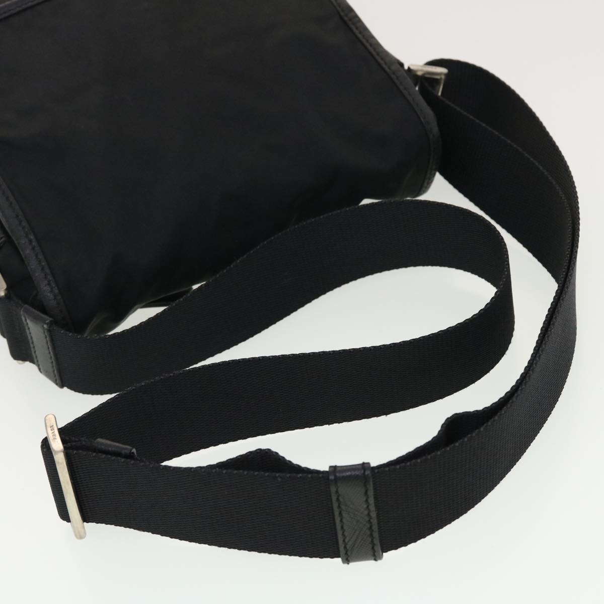 PRADA Shoulder Bag Nylon Black Auth ar9220