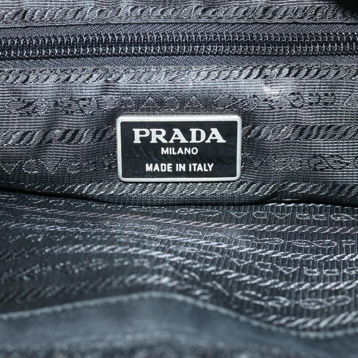 PRADA Shoulder Bag Nylon Black Auth ar9224