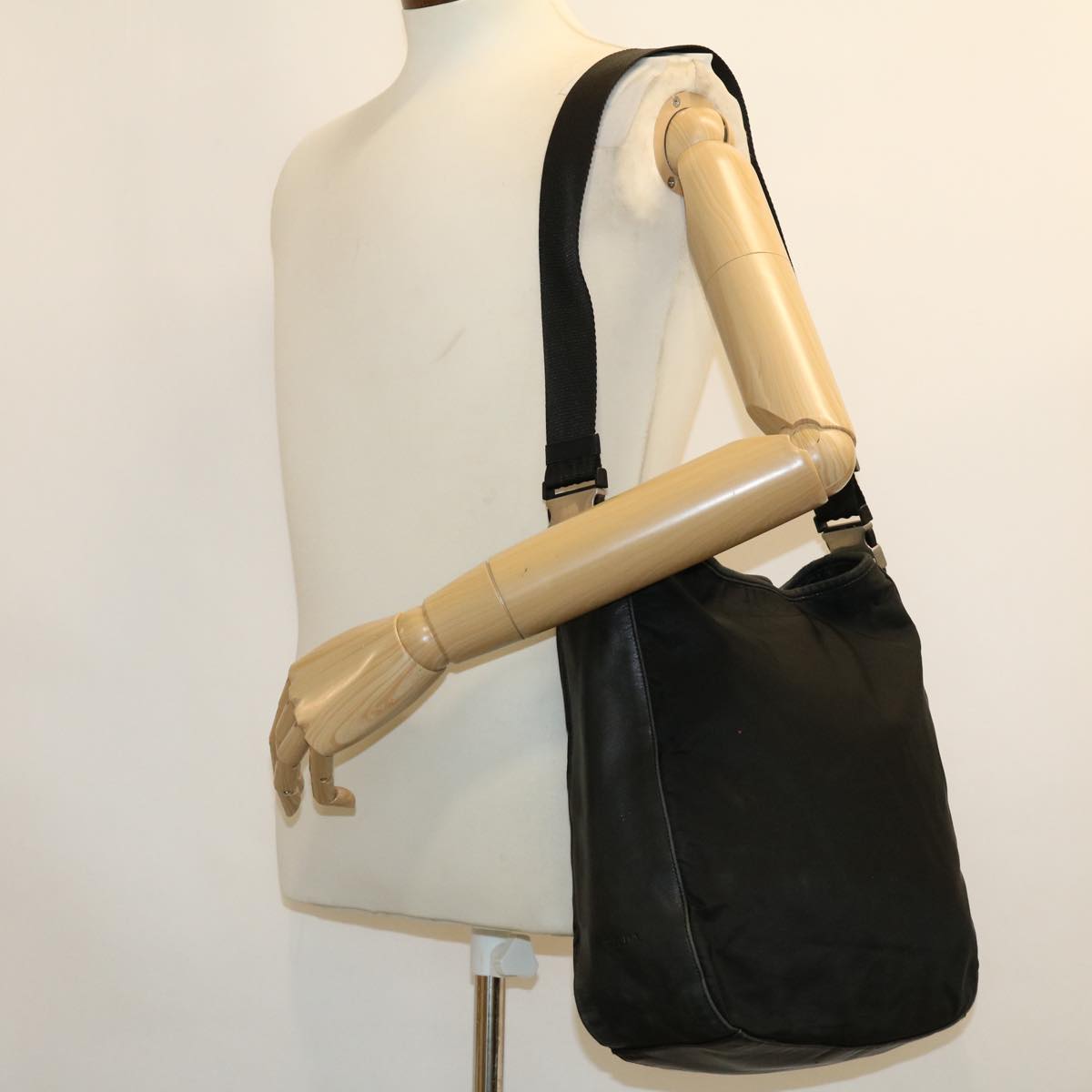 PRADA Shoulder Bag Nylon Black Auth ar9224